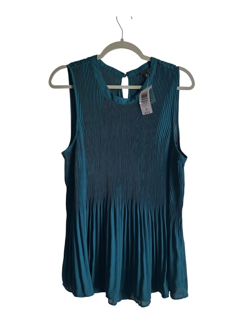 Torrid Size 2X 18-20 Teal Pleated Sleeveless Tank